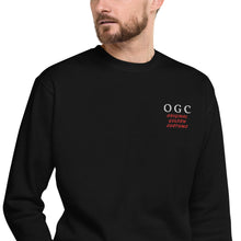 Load image into Gallery viewer, Unisex Crew Neck Pullover (Black/White/Red)