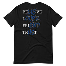 Load image into Gallery viewer, Unisex Look Deeper T-Shirt (Black/Blue)