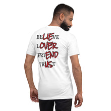 Load image into Gallery viewer, Unisex Look Deeper T-Shirt (White/Red)
