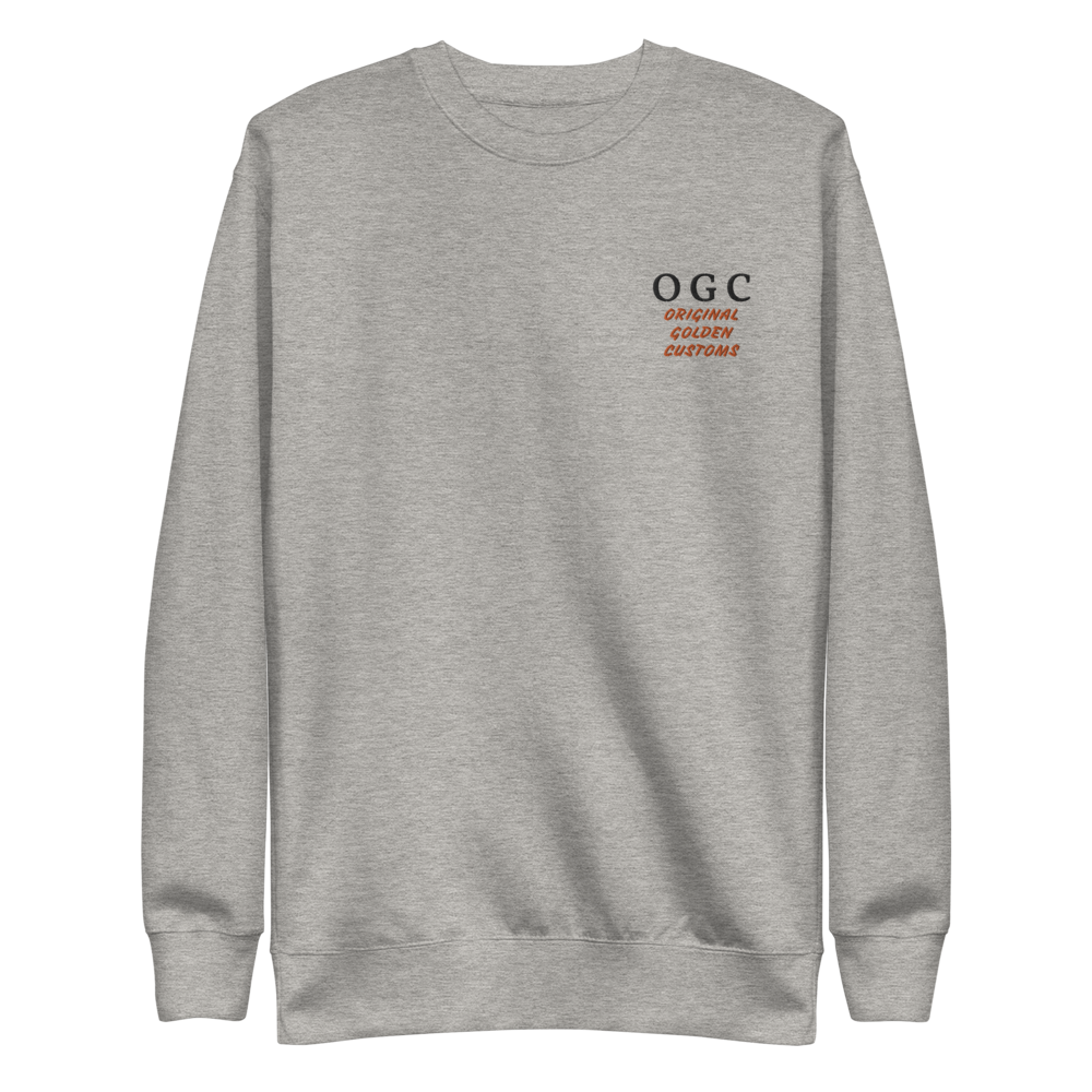 Unisex Crew Neck Pullover (Grey/Black/Orange)