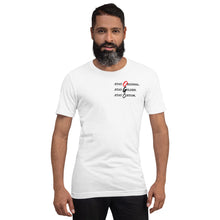 Load image into Gallery viewer, Unisex Look Deeper T-Shirt (White/Red)
