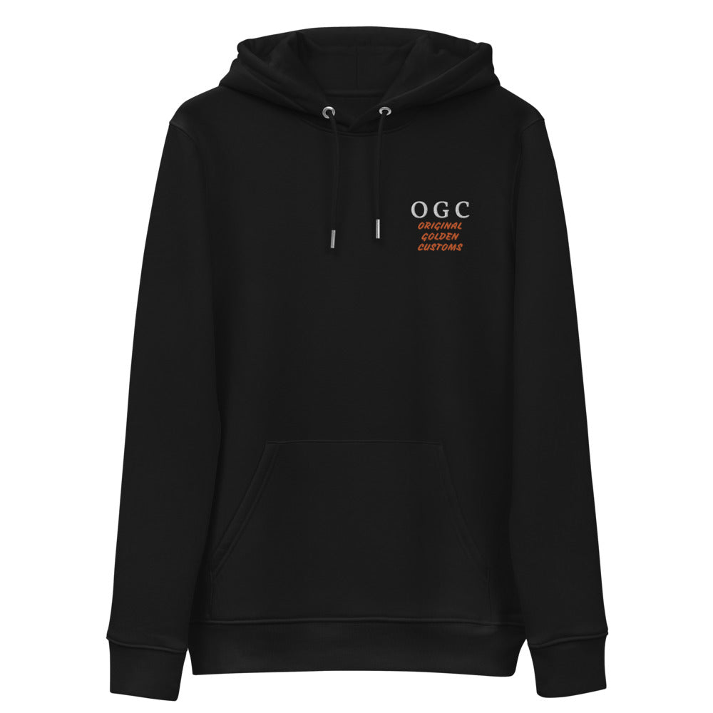 Unisex Hoodie (Black/White/Orange)