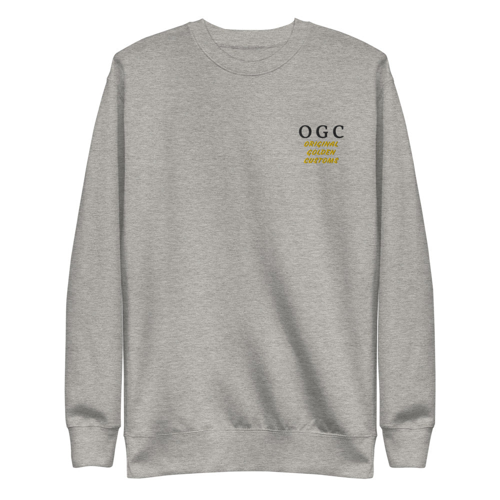 Unisex Crew Neck Pullover (Grey/Black/Yellow)