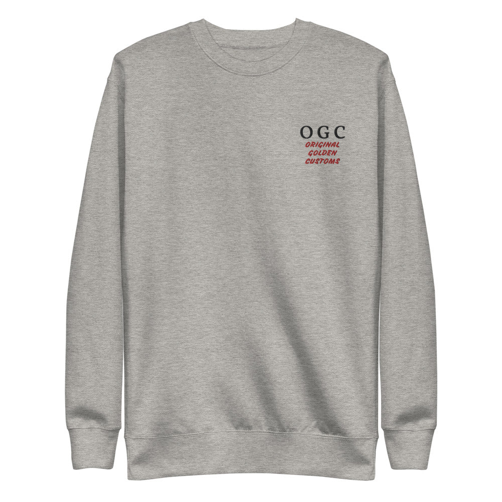 Unisex Crew Neck Pullover (Grey/Black/Red)