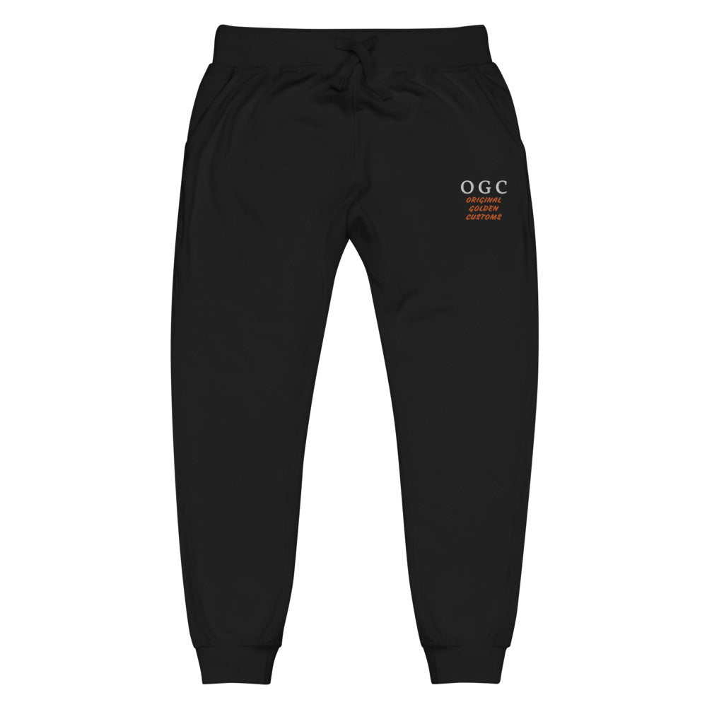 Unisex Joggers (Black/White/Orange)