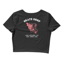 Load image into Gallery viewer, Skate Shop Crop T-Shirt (Black/Froly/White)
